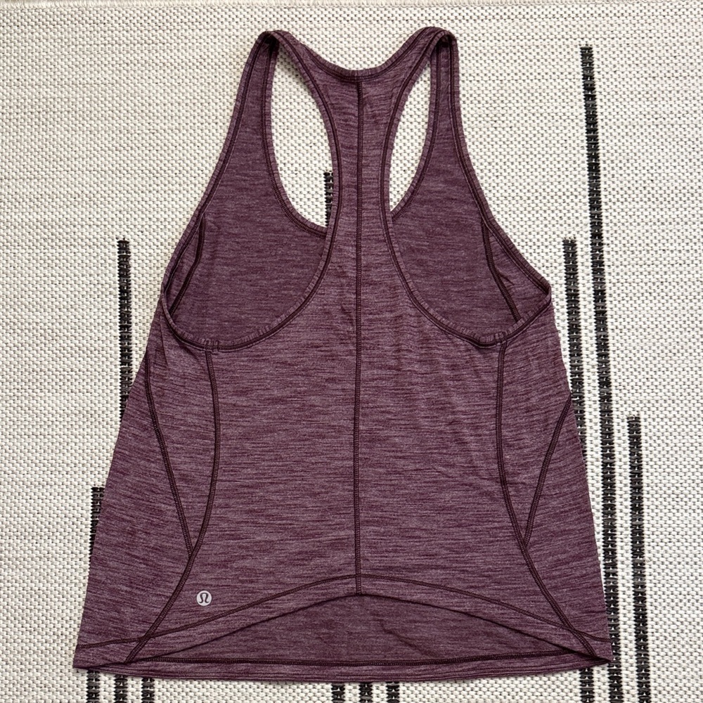 Lululemon Heathered Purple Racerback Tank Top - Picture 2 of 3
